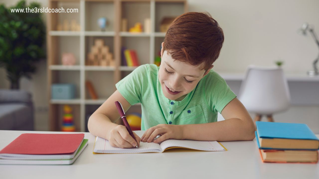 Child writing on paper during a literacy activity, illustrating the connection between reading and writing skills